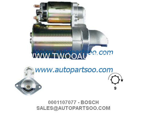 0001107077 0001107098 - BOSCH Starter Motor 12V 1.1KW 9T MOTORES DE ARRANQUE