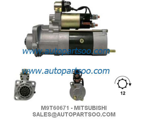 M9T60671 M9T60672 - MITSUBISHI Starter Motor 24V 5.5KW 12T MOTORES DE ARRANQUE
