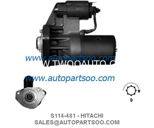 S114-481 S114-481A - HITACHI Starter Motor 12V 1.4KW 9T MOTORES DE ARRANQUE
