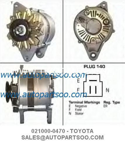 021000-0462 021000-0470 - TOYOTA Alternator 12V 60A Alternadores 2F 21R 4K
