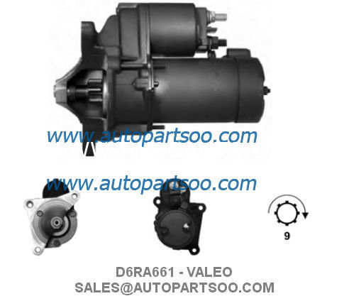 D6RA66 D6RA661 - VALEO Starter Motor 12V 1.1KW 9,10T MOTORES DE ARRANQUE