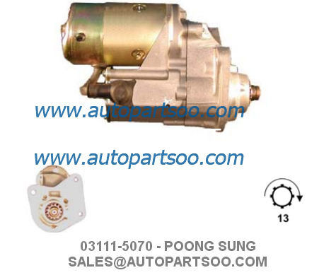 03111-5070 OK638-18-400 POONG SUNG Starter Motor 12V 2.5KW 13T MOTORES DE ARRANQUE